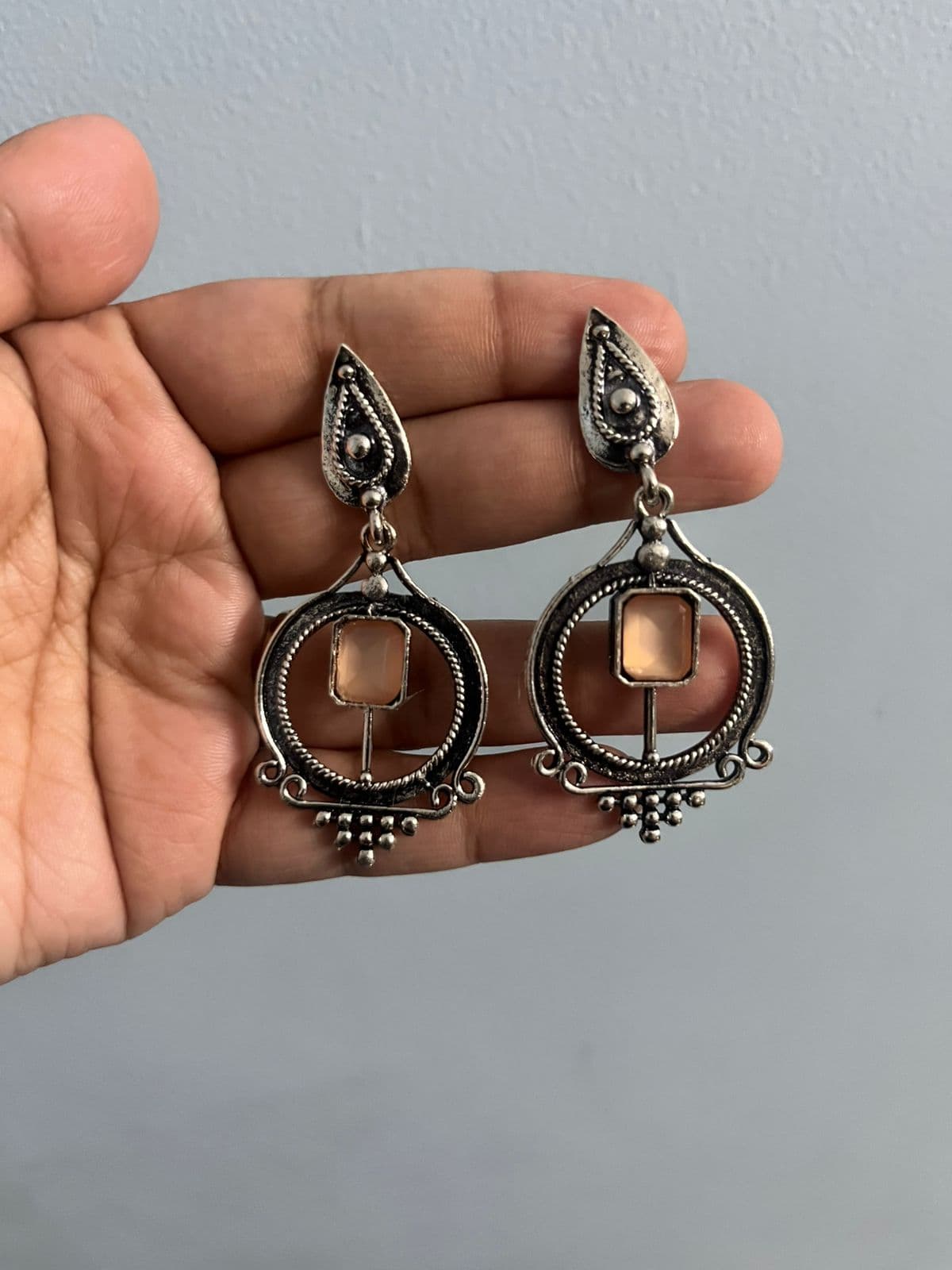 Vintage Frame Drop Earrings